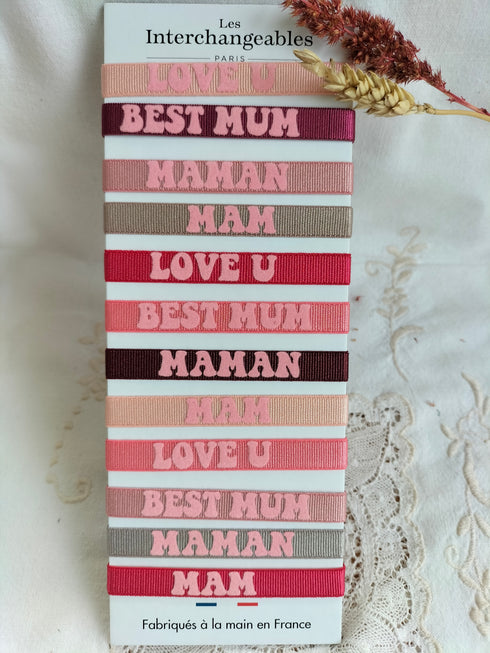 Les bracelets messages Maman Les interchangeables